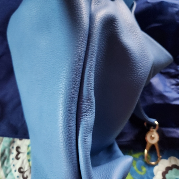 Dooney & Bourke Blue Hobo Bag with Silver Accents - Picture 11 of 16